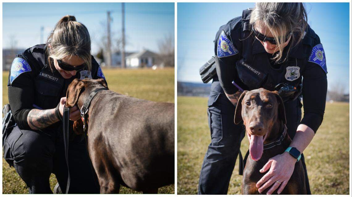 A dog that was found with a zip-tied snout was adopted by the same Indiana officer who rescued him.