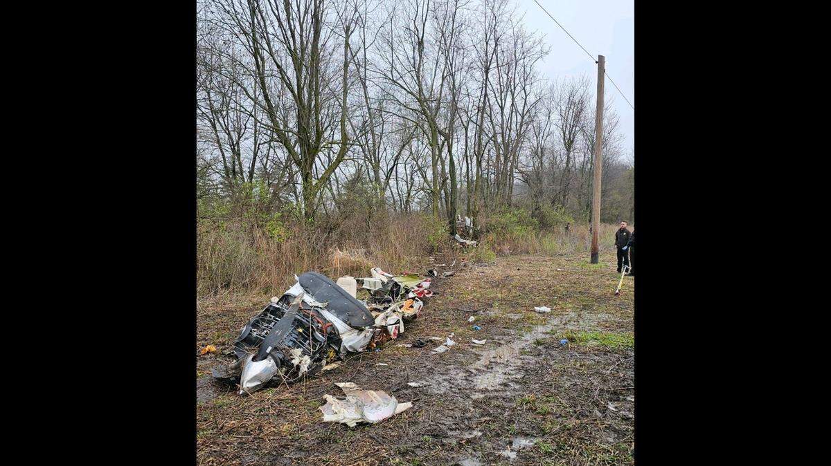 The plane crashed about half a mile away from the Delaware County Regional Airport, officials said.