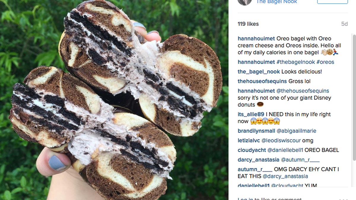 Your mouth will have to decide if this brand new bagel concoction is a foodie’s worst nightmare or a chocoholic’s dream.