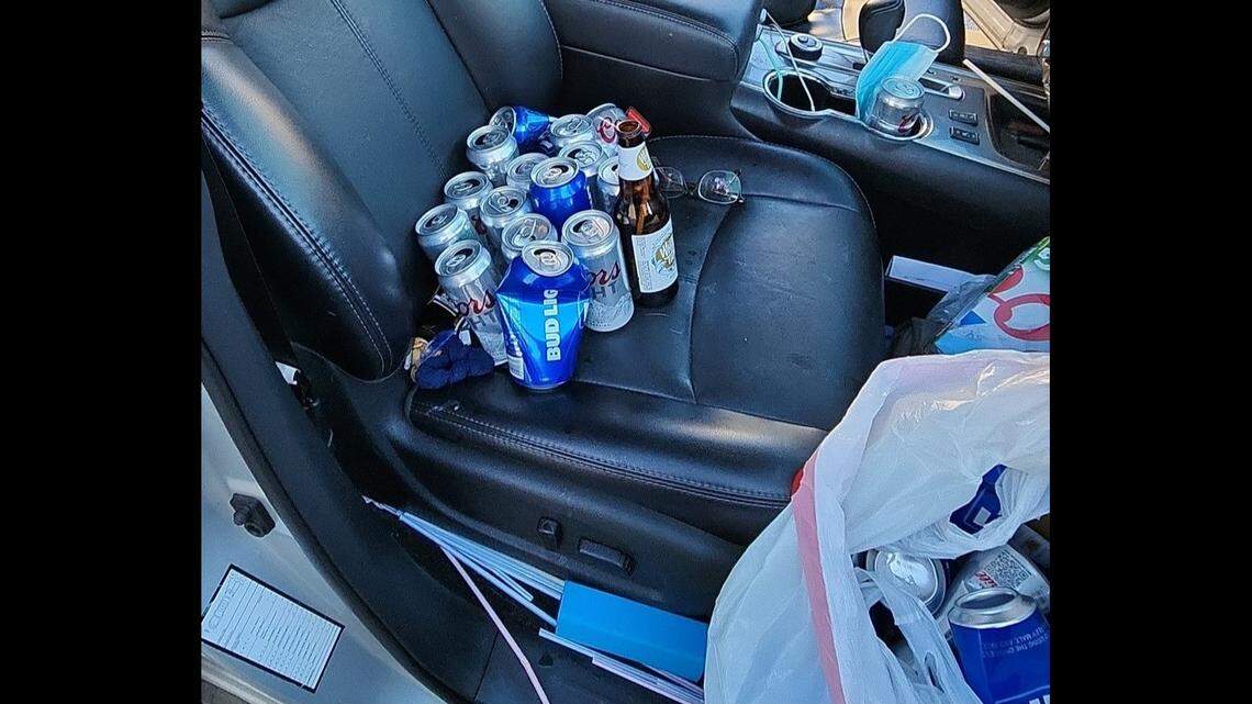 The driver blew a .34 on a breathalyzer test — "more than four times the legal limit," Tulsa police said. 