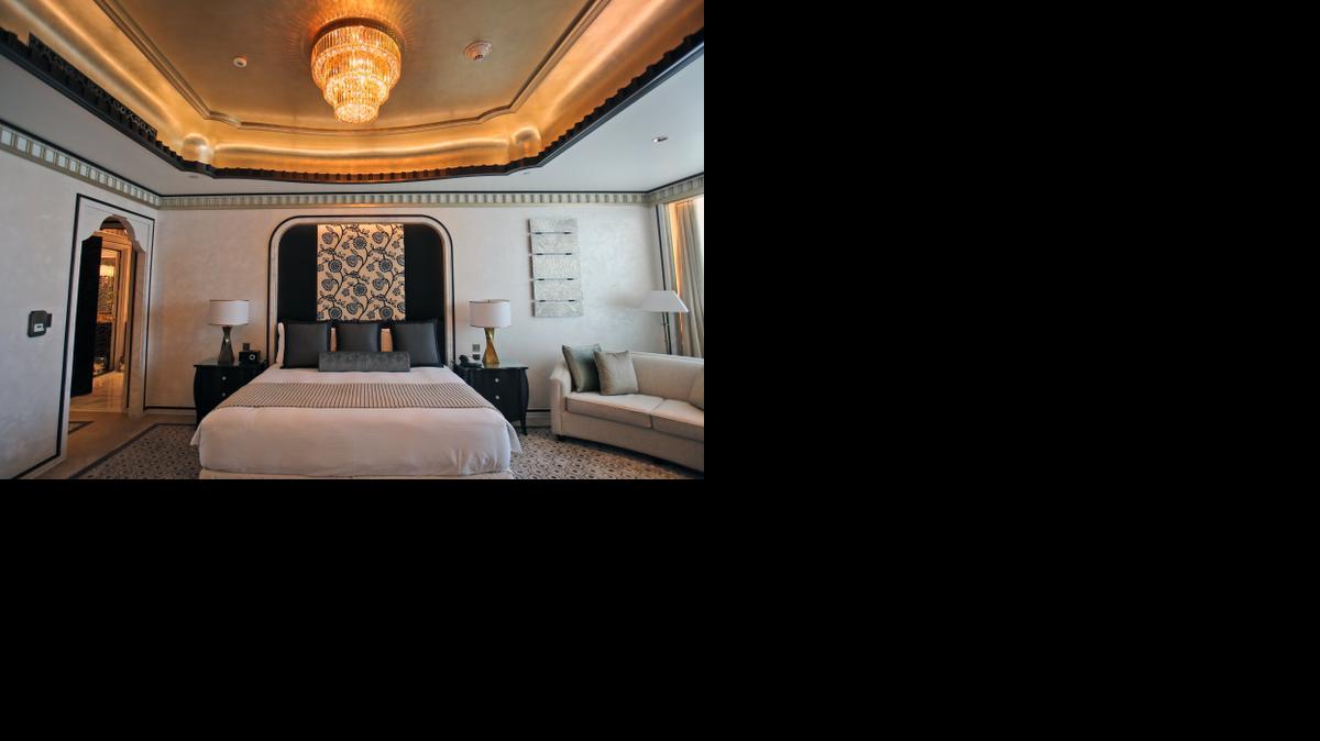 
One of the three bedrooms in the Abu Dhabi Suite at the St. Regis in Abu Dhabi, United Arab Emirates. 
