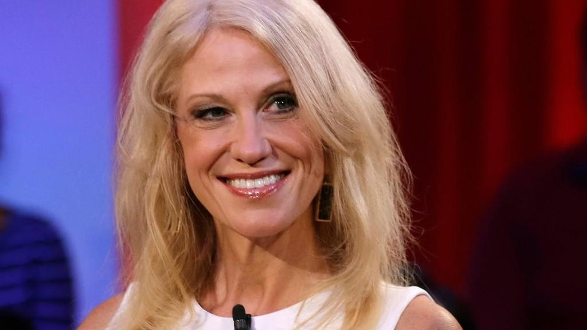 In this Dec. 1, 2016 photo, Kellyanne Conway, Trump-Pence campaign manager, is shown prior to a forum at Harvard University's Kennedy School of Government in Cambridge, Mass. Conway is headed to the White House, where she'll serve as counselor to the president. The announcement was made by the president-elect's transition team early Thursday.