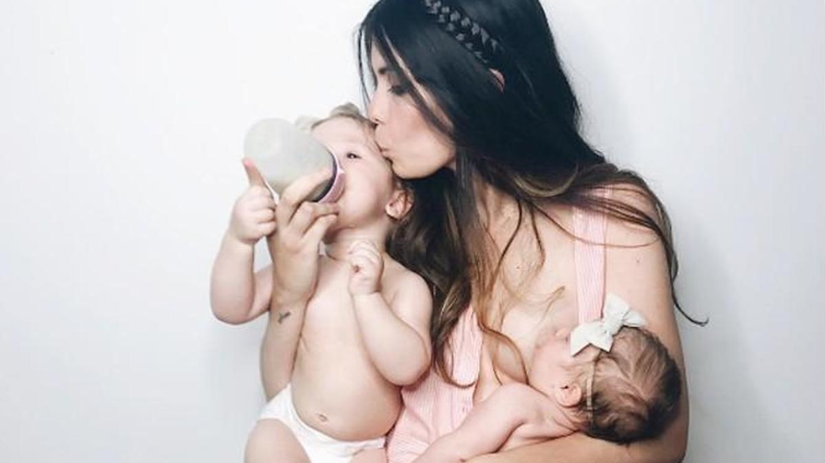 New Jersey mom Maya Vorderstrasse let the world know she feeds her two babies in different ways. One she breastfeeds, the other she bottle feeds. Don’t judge, she says.
