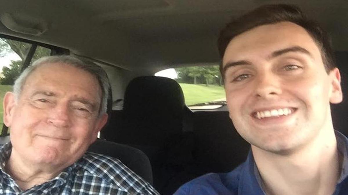 Veteran reporter Dan Rather, left, and his grandson, Martin Rather, embarked on a road trip from Texas to Mount Rushmore.
