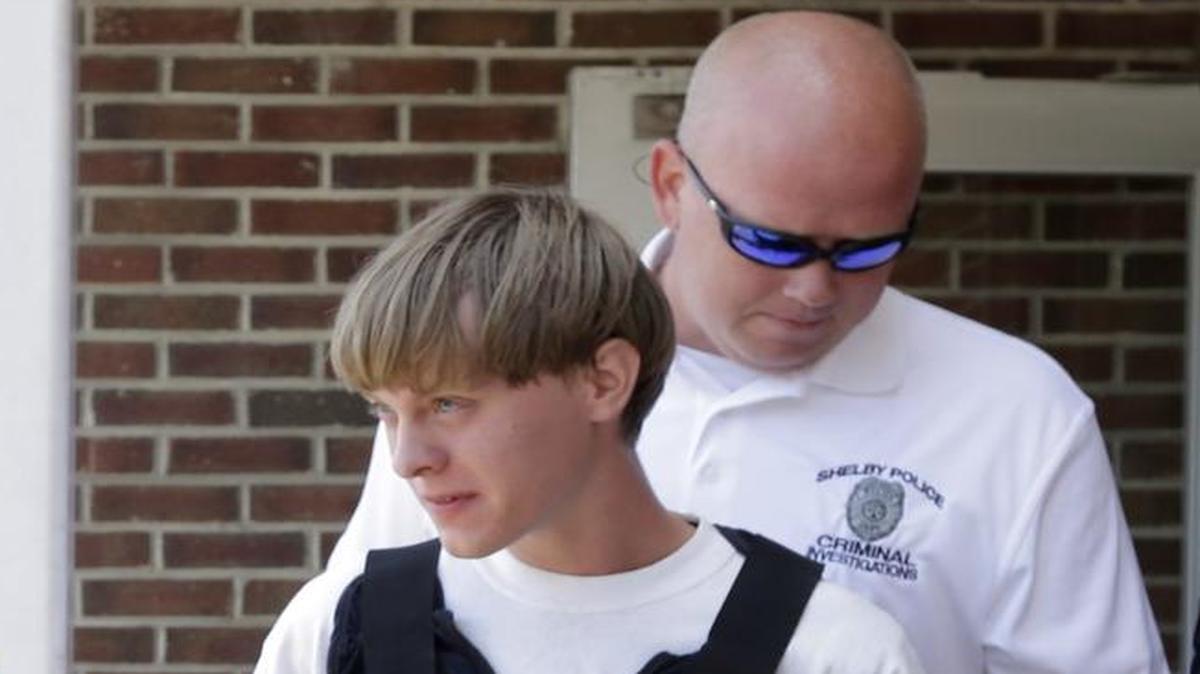 
Dylann Storm Roof was escorted by police Thursday in Shelby, N.C.
