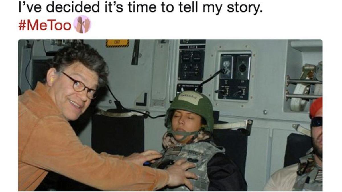 Twitter exploded Thursday morning after a Los Angeles radio anchor accused him of groping her in 2006 during a USO Tour trip.