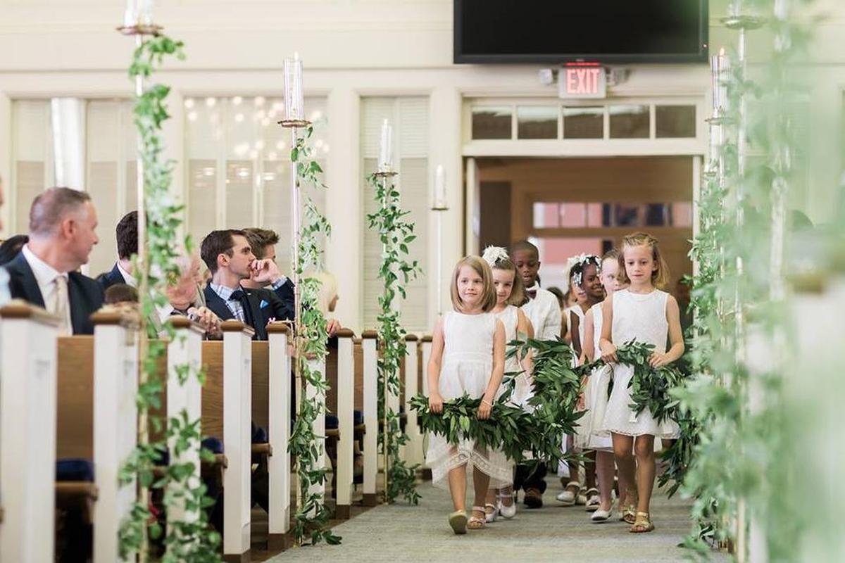 Indiana school teacher Marielle Slagel Keller used all of her kindergarten and first-grade students in her wedding party when she got married over the summer break.