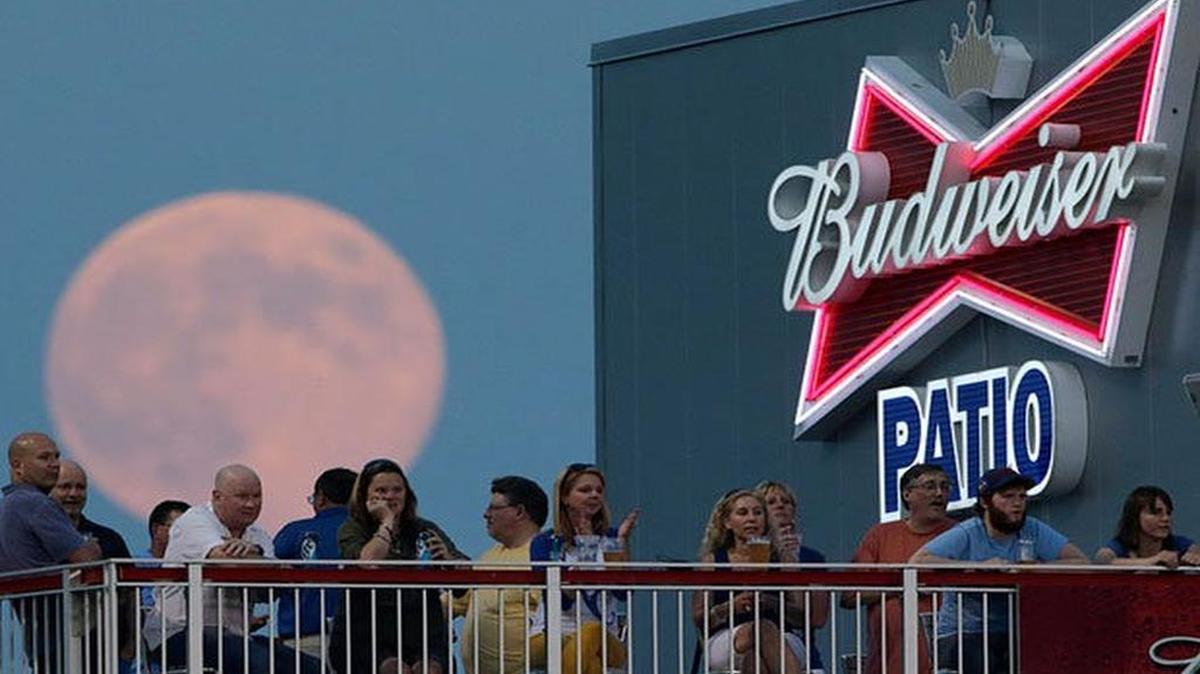 
The last blue moon was in 2012, when the Royals were playing the White Sox at Kauffman Stadium.
