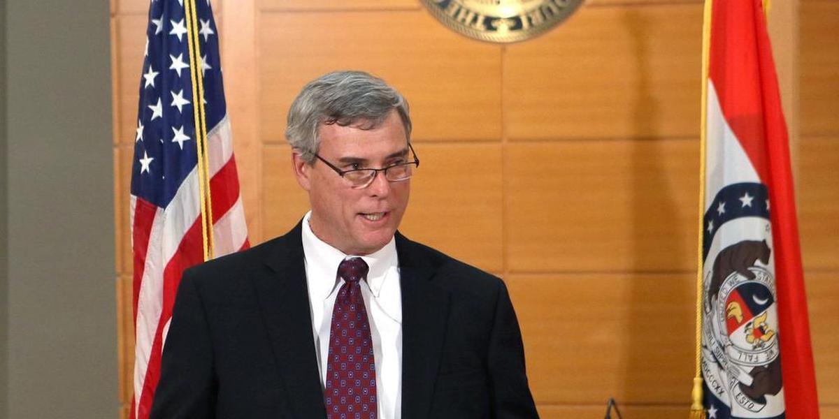 St. Louis County Prosecutor Robert McCulloch announces the grand jury's decision not to indict Ferguson police officer Darren Wilson in the Aug. 9 shooting of Michael Brown, an unarmed black 18-year old, on Monday, Nov. 24, 2014, at the Buzz Westfall Justice Center in Clayton, Mo.