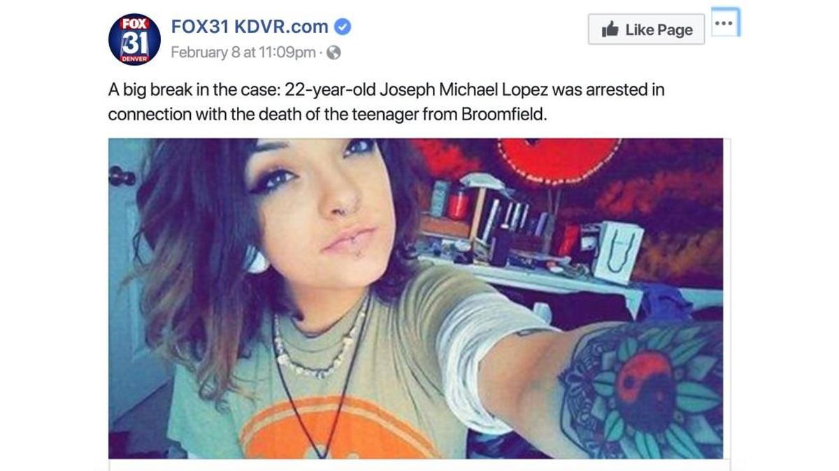 Colorado police have arrested a man in the December slaying of 19-year-old Natalie Bollinger.