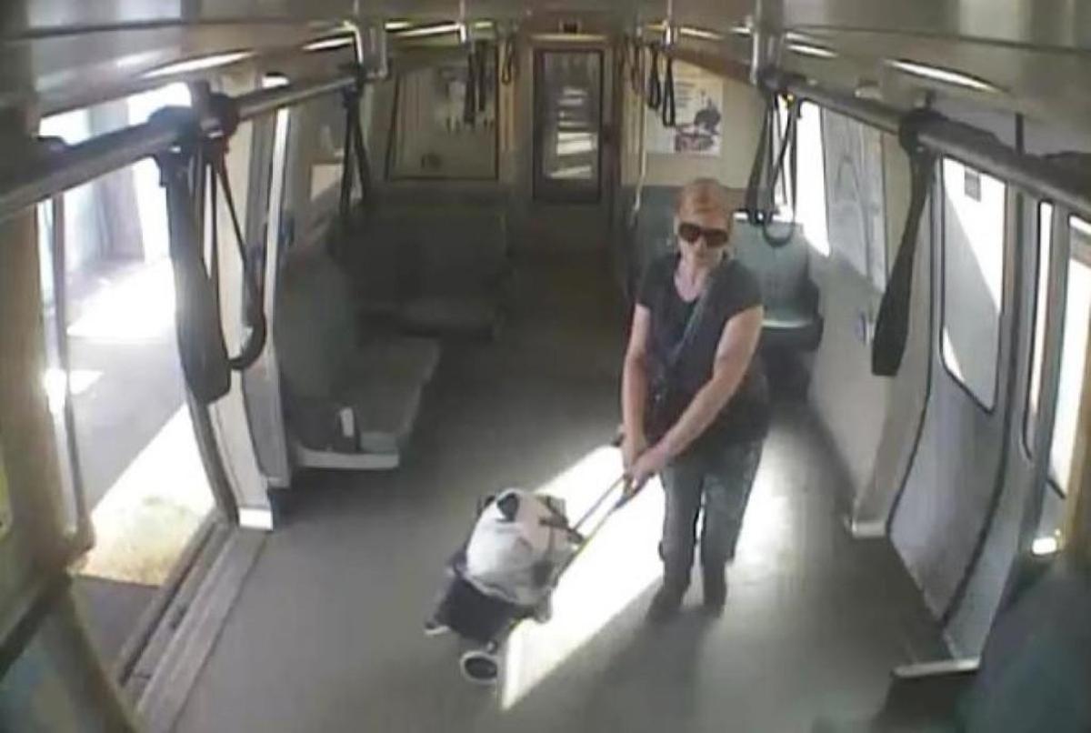 The suspect in a thwarted mugging on a BART train in San Francisco Saturday.