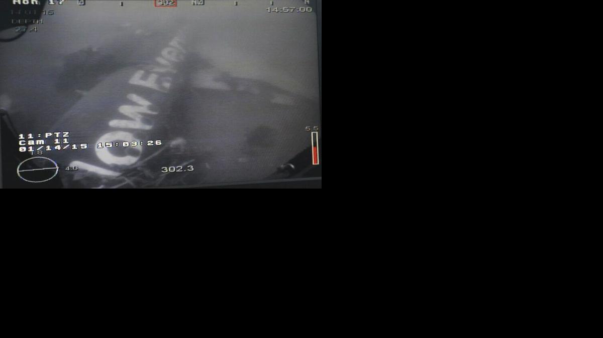 
The wreckage of AirAsia Flight QZ 8501 lying on the sea floor in the Java Sea
