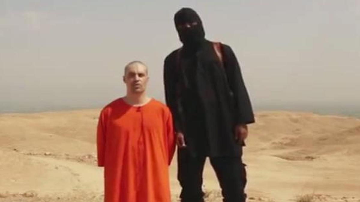 
This image shows a frame from a video released by Islamic State militants Tuesday, Aug. 19, 2014
