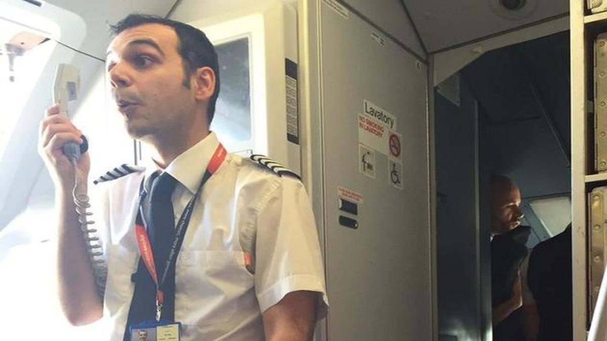 During a fight that delayed a one-hour flight from London to Belfast on Wednesday, British broadcaster Don Lobb tweeted, “The @easyJet captain is explaining why we're being delayed! This is unreal. 2 crew members being offloaded!!”