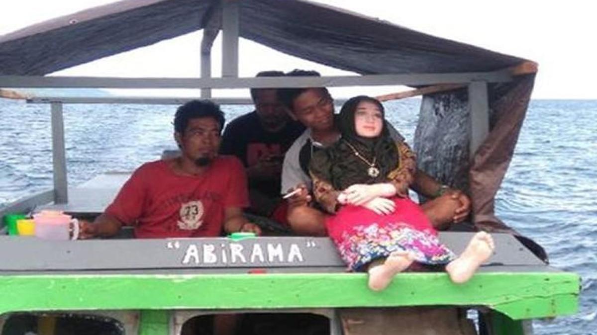 An Indonesian fisherman found an inflatable woman on a beach and thought she was an angel fallen from heaven. She wasn’t.