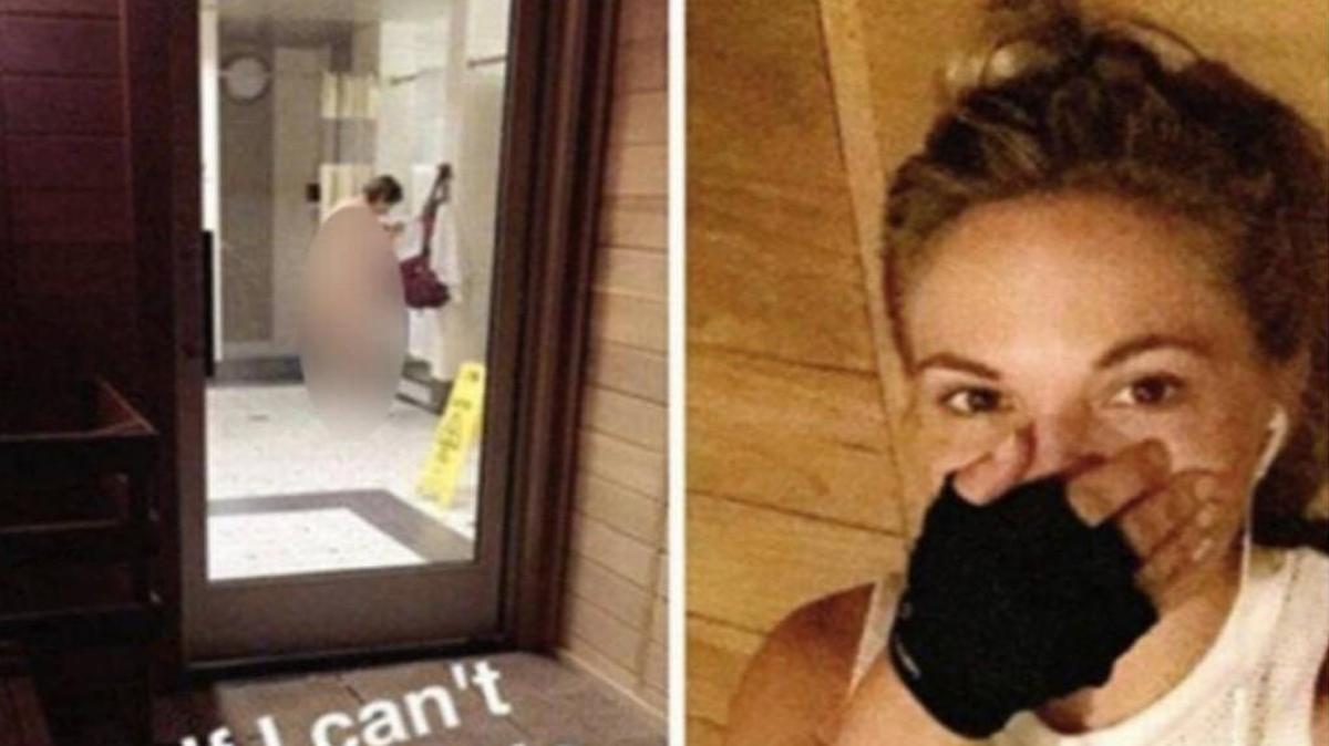 This is the photo Playboy Playmate Dani Mathers posted to Snapchat last summer. The woman’s body was obscured in this version of the pic from the BBC.