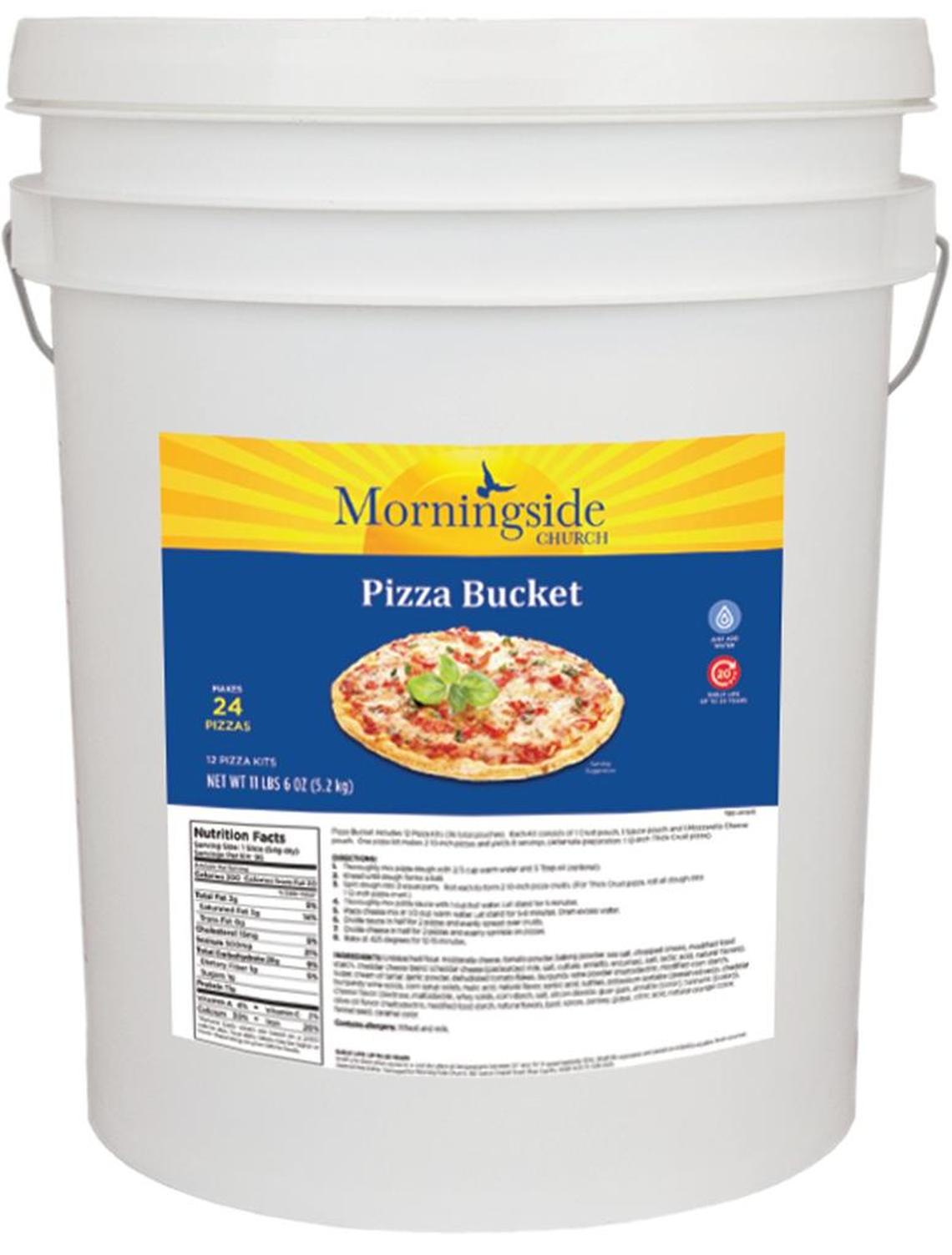 Dehydrated pizza is just one of the survival necessities sold by Jim Bakker’s ministry in the Ozarks.