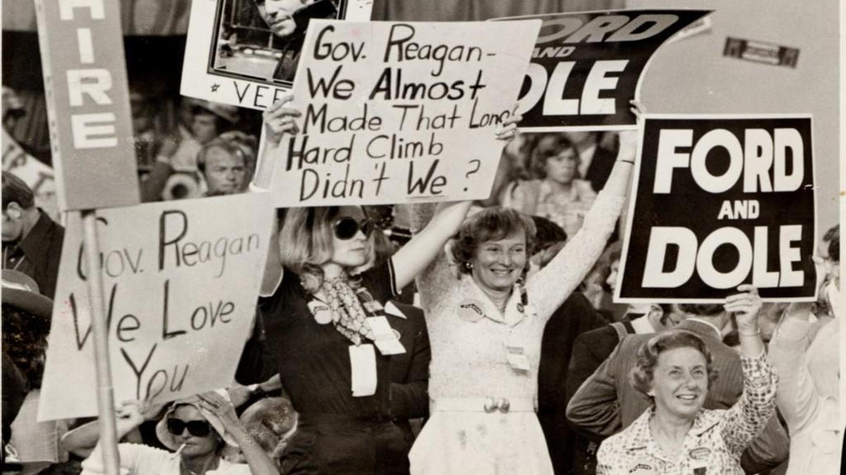 Kemper Arena during the Republican convention in 1976, the last time Republicans entered a convention not knowing the nominee.