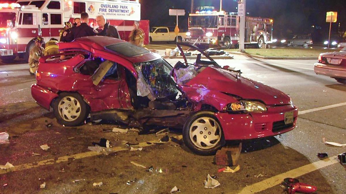 
In 2004, a Grandview police officer engaged in a pursuit hit this car in Leawood at 81 mph, severely injuring a 16-year-old in the passenger-side seat. Johnson County prosecutors charged the two officers involved in the chase with misdemeanor reckless driving, prompting area police chiefs to discuss having a common police pursuit policy. However, the discussions did not last, and area policies remain many and varied.


