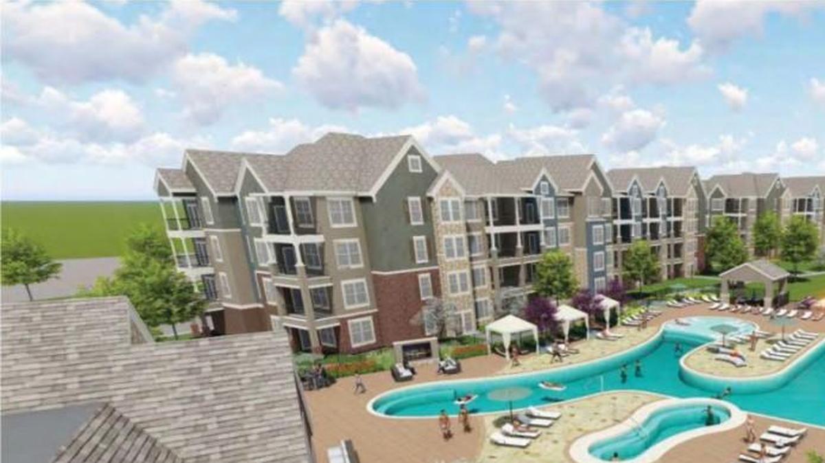 The Anderson Pointe Apartments, a development that received approval Nov. 21, 2017, from the Olathe City Council, will include five four-story apartment buildings along with a pool and other amenities.