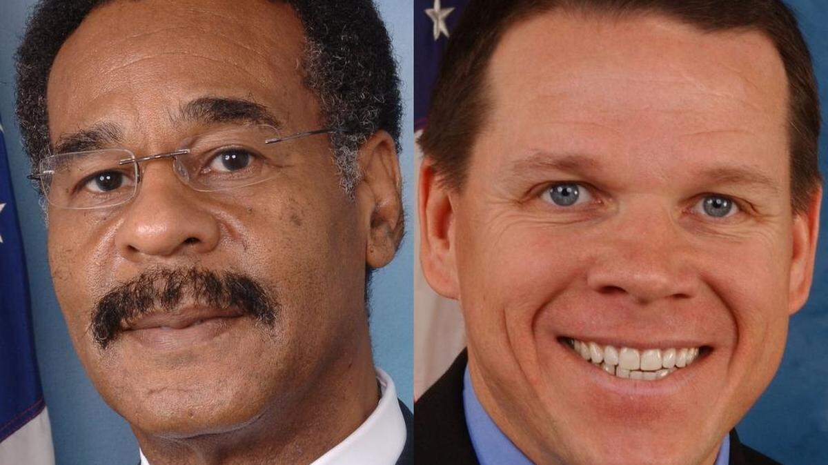 U.S. Rep. Emanuel Cleaver (left), Missouri Democrat; and U.S. Rep. Sam Graves, Missouri Republican