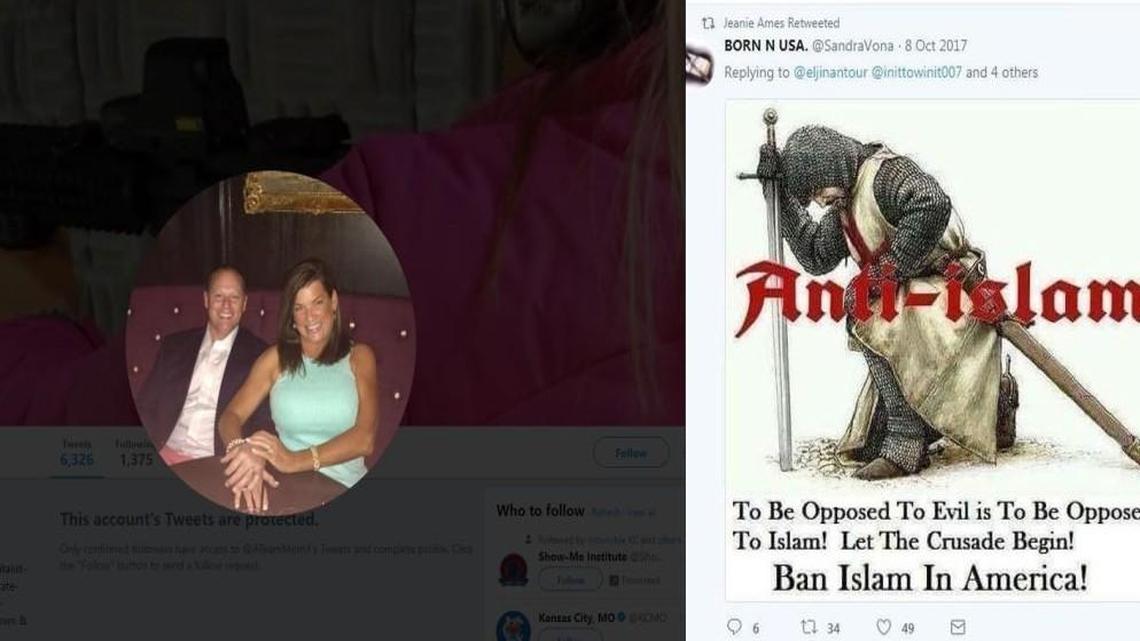 Jeanie Ames, a Missouri school board candidate, is under fire for tweets that include message like “Ban Islam in America!”