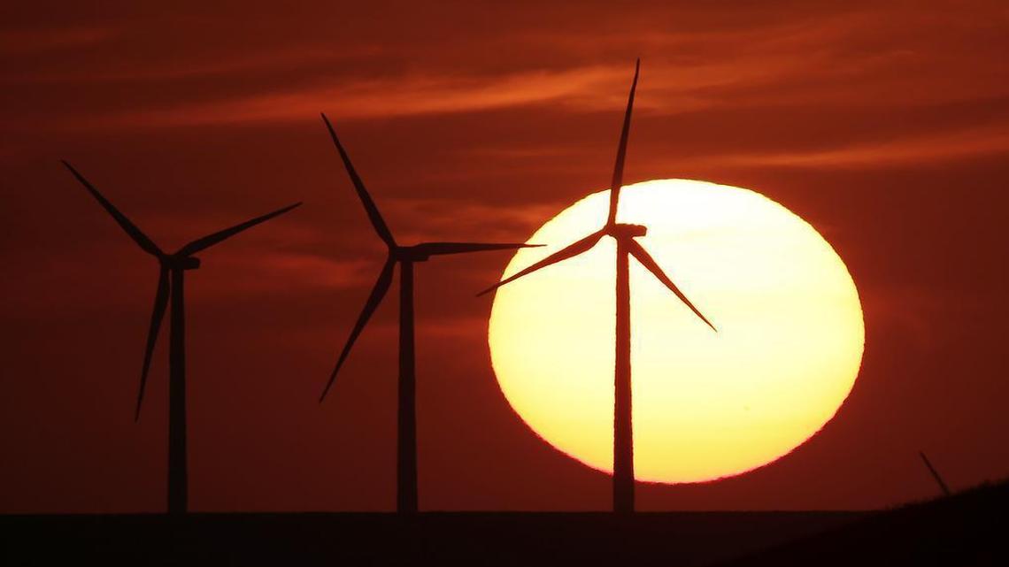 
Wind turbines near Beaumont, Kan. 
