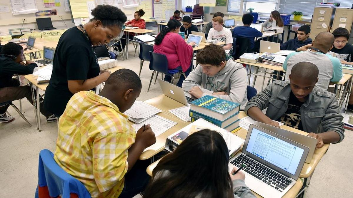 
Eastgate Middle School students in North Kansas City worked out testing anxiety during a 2014 session at the school.
