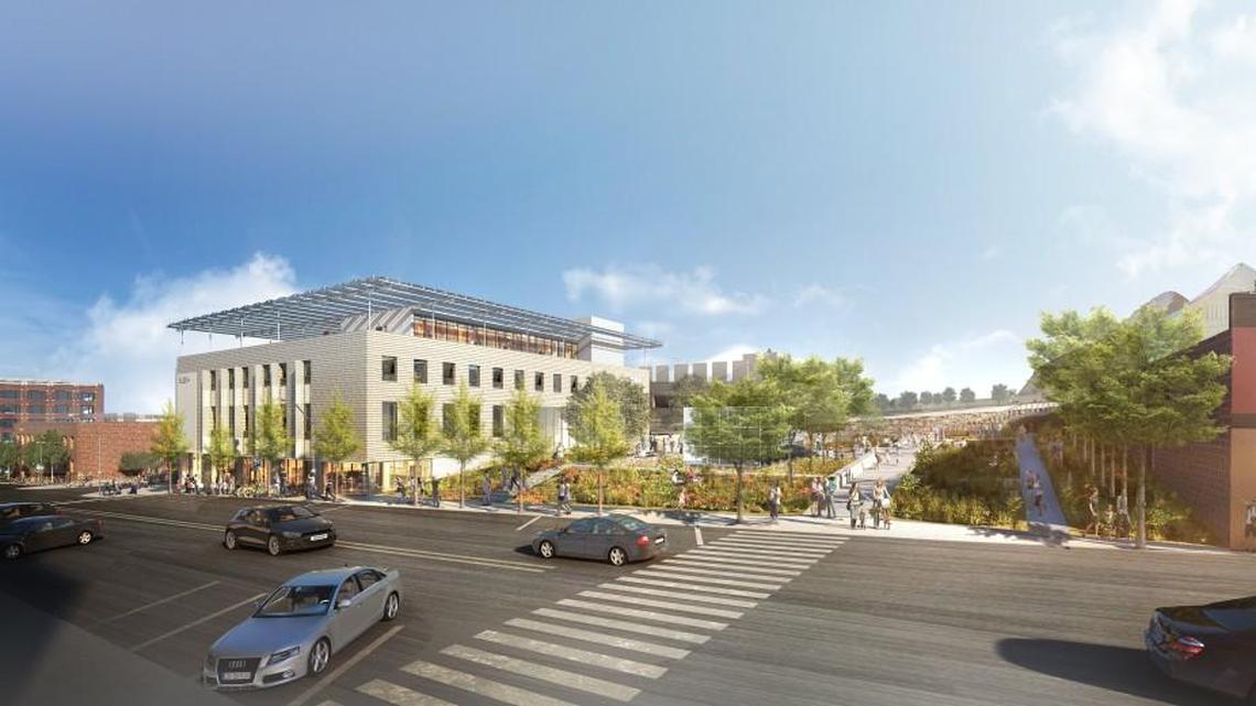 A rendering of the proposed BNIM headquarters.