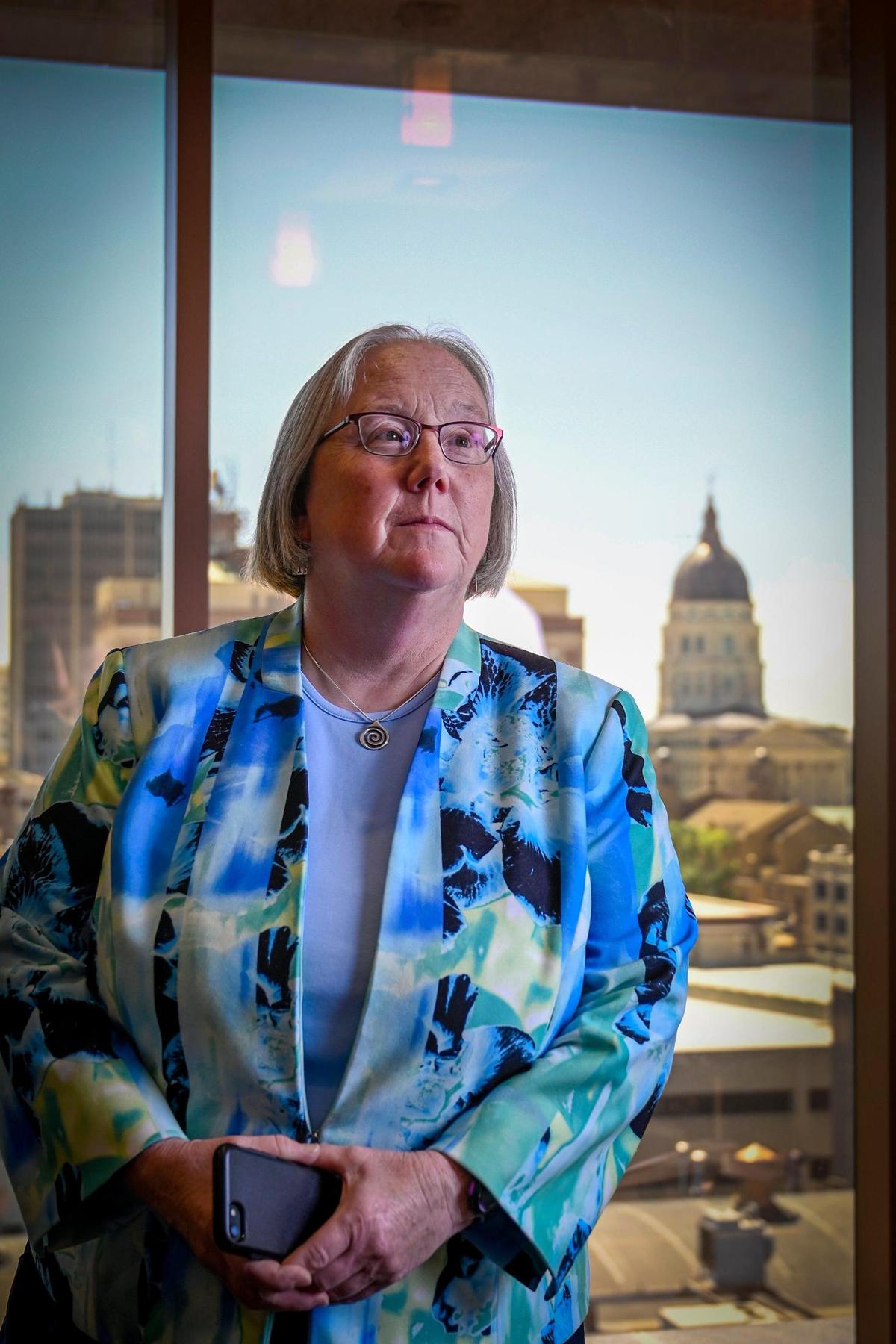Secretary Laura Howard of the Kansas Department for Children and Families in her office in Topeka, Kansas.