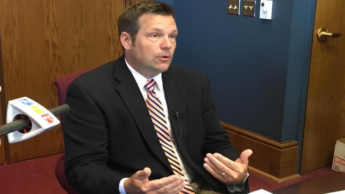 Kansas Secretary of State Kris Kobach said Thursday that many of the people who didn’t vote in the August primary probably had moved out of the state. He was referring to more than 17,000 people who previously had been barred from voting in state and local races.