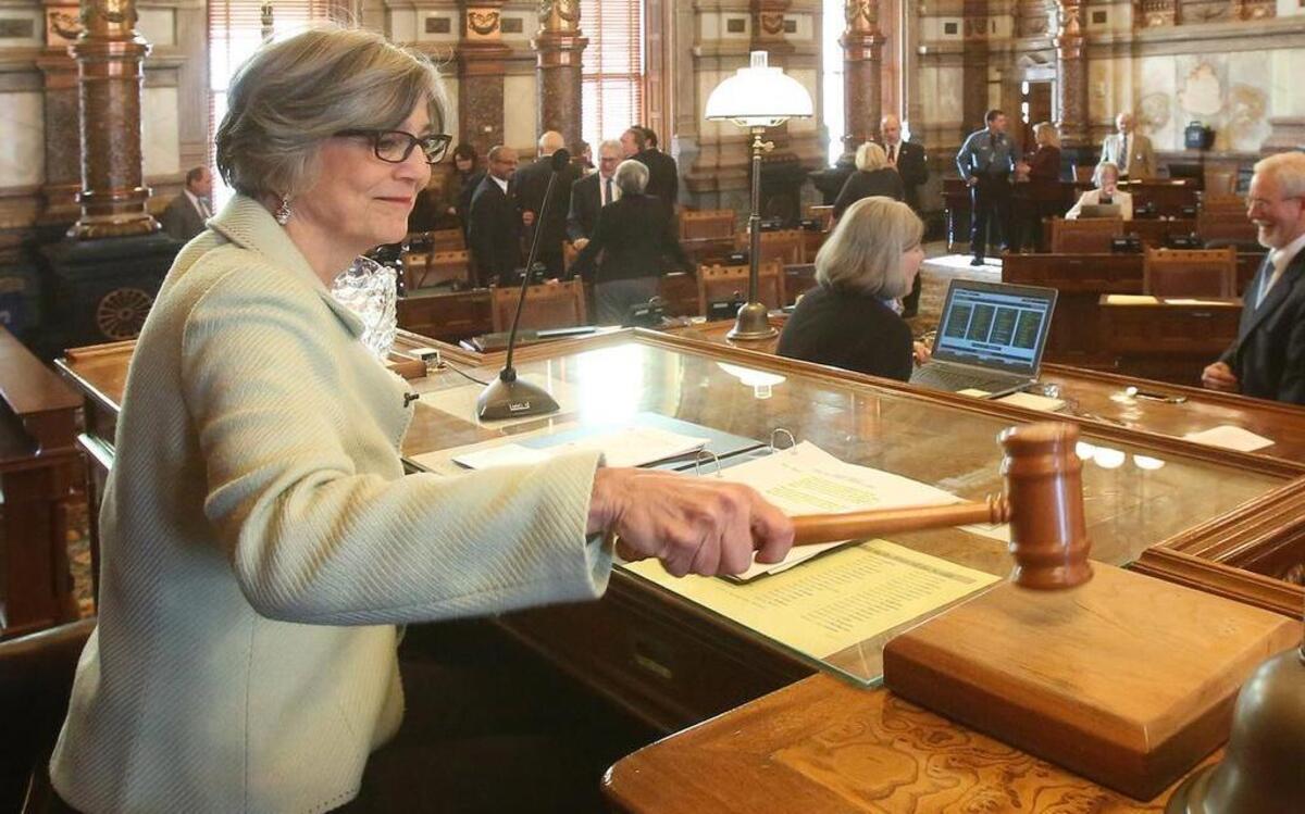 With the swing of her gavel, Senate President Susan Wagle convened the Senate for the beginning of the Kansas legislative session on Jan. 11.