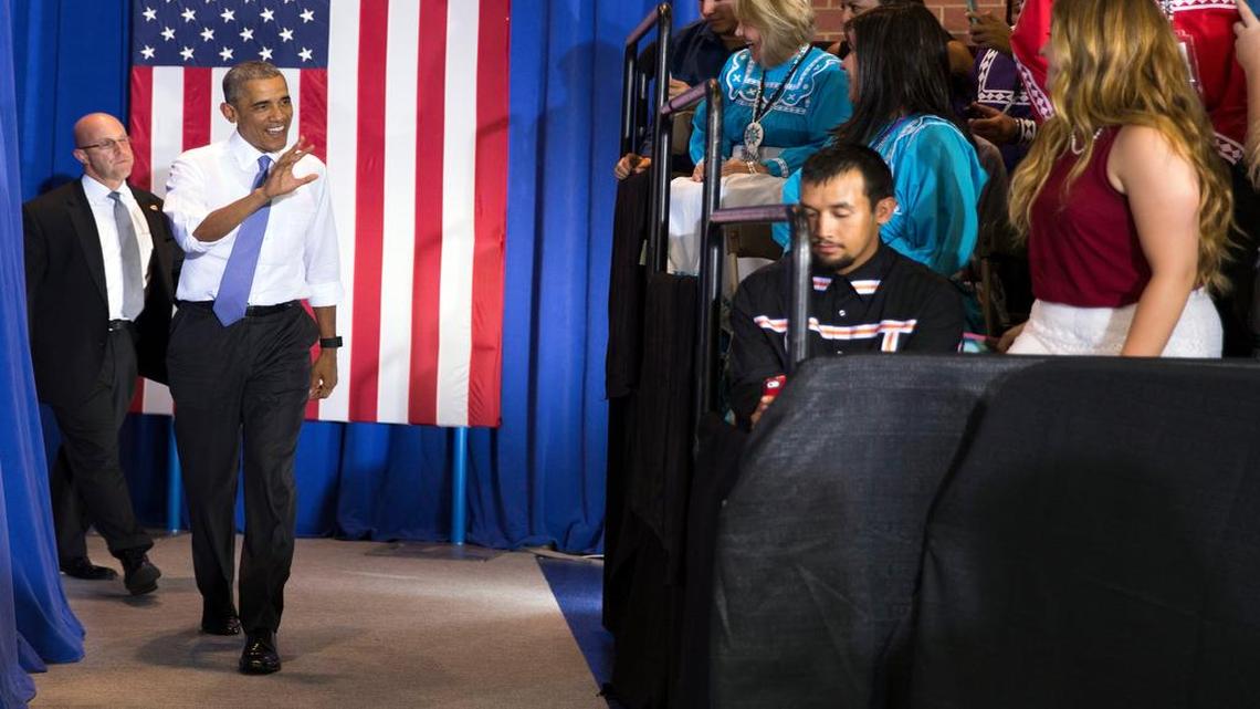 
On Wednesday evening in Durant, Okla., President Barack Obama spoke to the Choctaw Nation about expanding Internet service and other economic opportunities for underprivileged communities across the nation.
