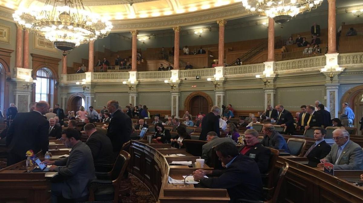 Kansas legislators met briefly Monday morning, then ended a session that tied for the longest in state history.