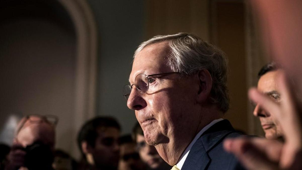 Senate Majority Leader Mitch McConnell and his GOP leadership team are presenting a health-care discussion draft to rank-and-file Thursday morning.