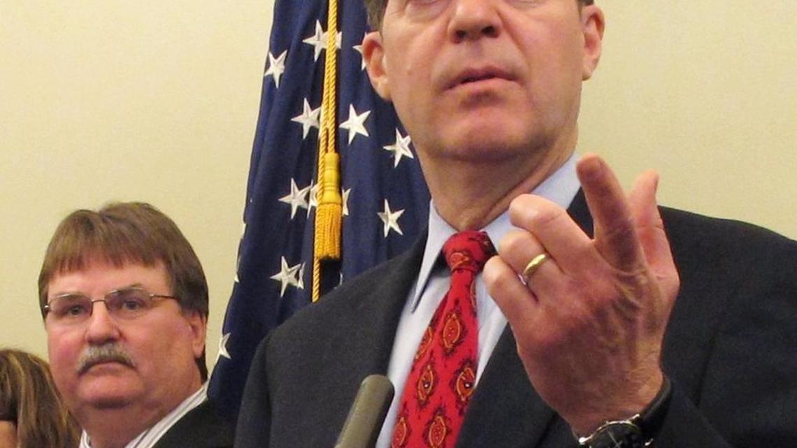 In March 2012, Gov. Sam Brownback appointed Mike King (left) as Kansas transportation secretary.
