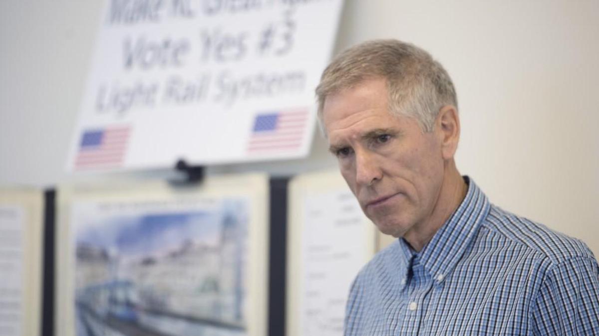 Clay Chastain held a public forum in September at the Plaza Library to provide the public and media information about the Light Rail Ballot Question 3 on the Kansas City Nov. 8 ballot.