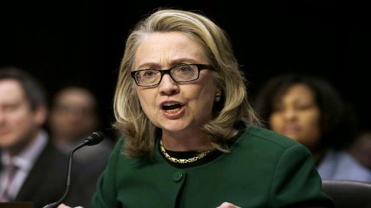 
Then-Secretary of State Hillary Rodham Clinton testifies on Capitol Hill in Washington on the deadly September attack on the U.S. diplomatic mission in Benghazi, Libya

