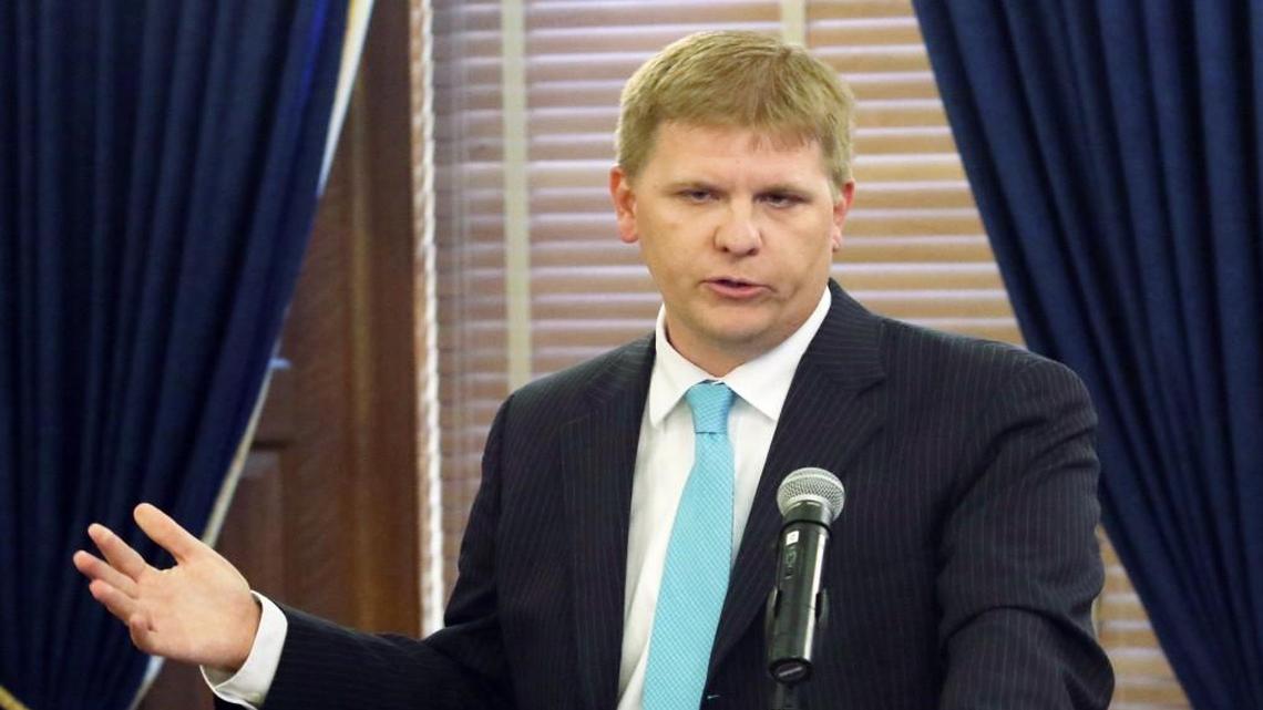 Shawn Sullivan, Gov. Sam Brownback’s budget director, outlined adjustments made after the state revenues for the rest of the fiscal year were revised downward $159 million.