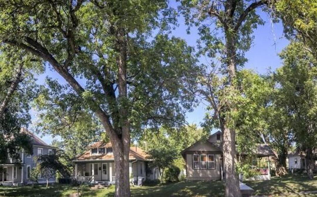 Houses along the West 100 block of Poplar Street are part of Block 29 that will have to be demolished to make way for parking for the new Johnson County Courthouse in Olathe.