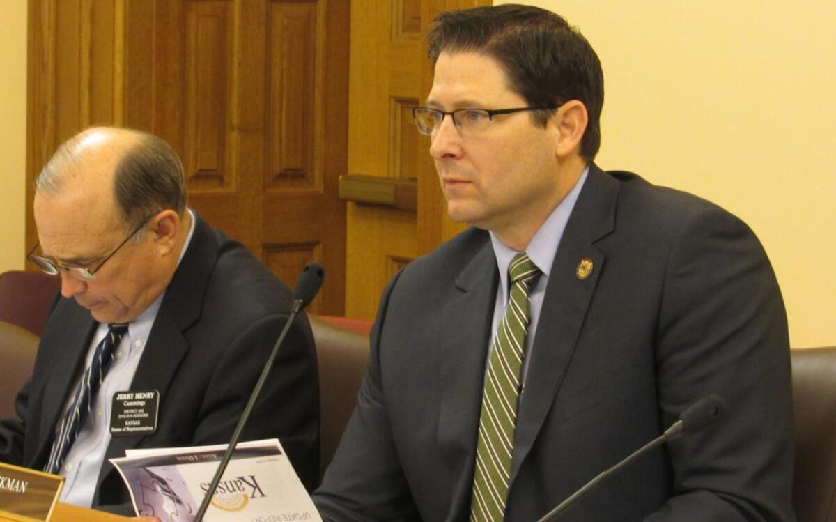 Rep. Ron Ryckman, an Olathe Republican, led a meeting of the House Appropriations Committee in which lawmakers Tuesday reviewed efficiency recommendations from a consulting firm.