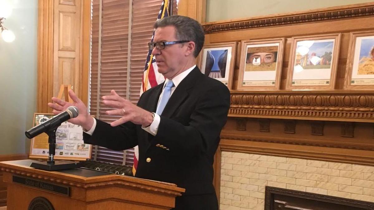 Gov. Sam Brownback was noncommittal Monday about what he will do with a bill passed by the Kansas Legislature that would allow public hospitals to continue banning concealed firearms.