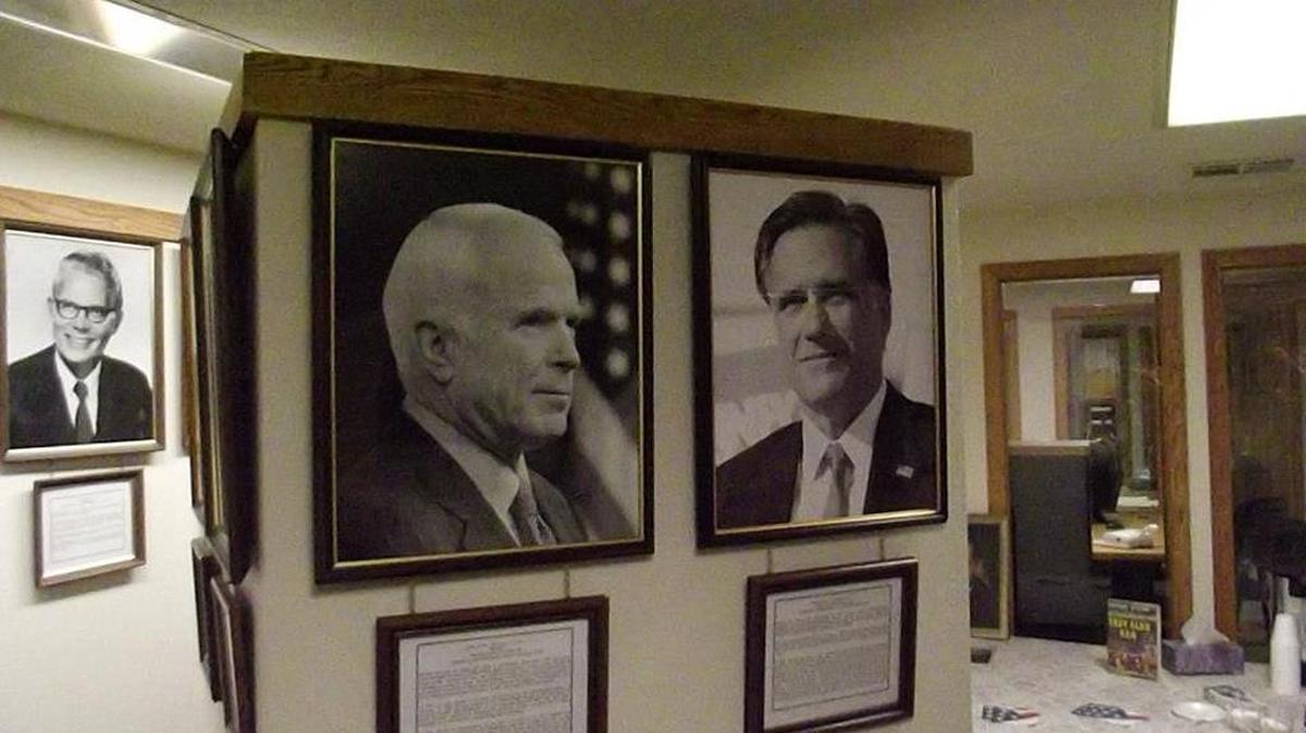 “They Also Ran,” an exhibit at a bank in Norton, Kan., highlights the losers of U.S. presidential elections.