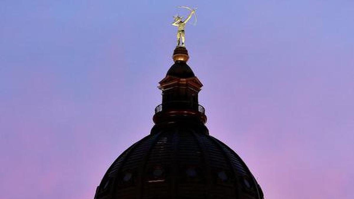 
The Kansas Capitol boasts a new copper dome dedicated in January 2014.
