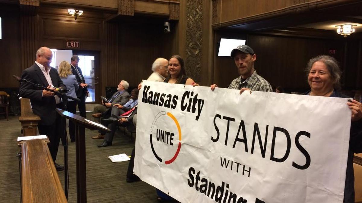 Kansas City groups expressed solidarity Wednesday with tribes opposing the Dakota Access Pipeline, which could affect the Missouri River.