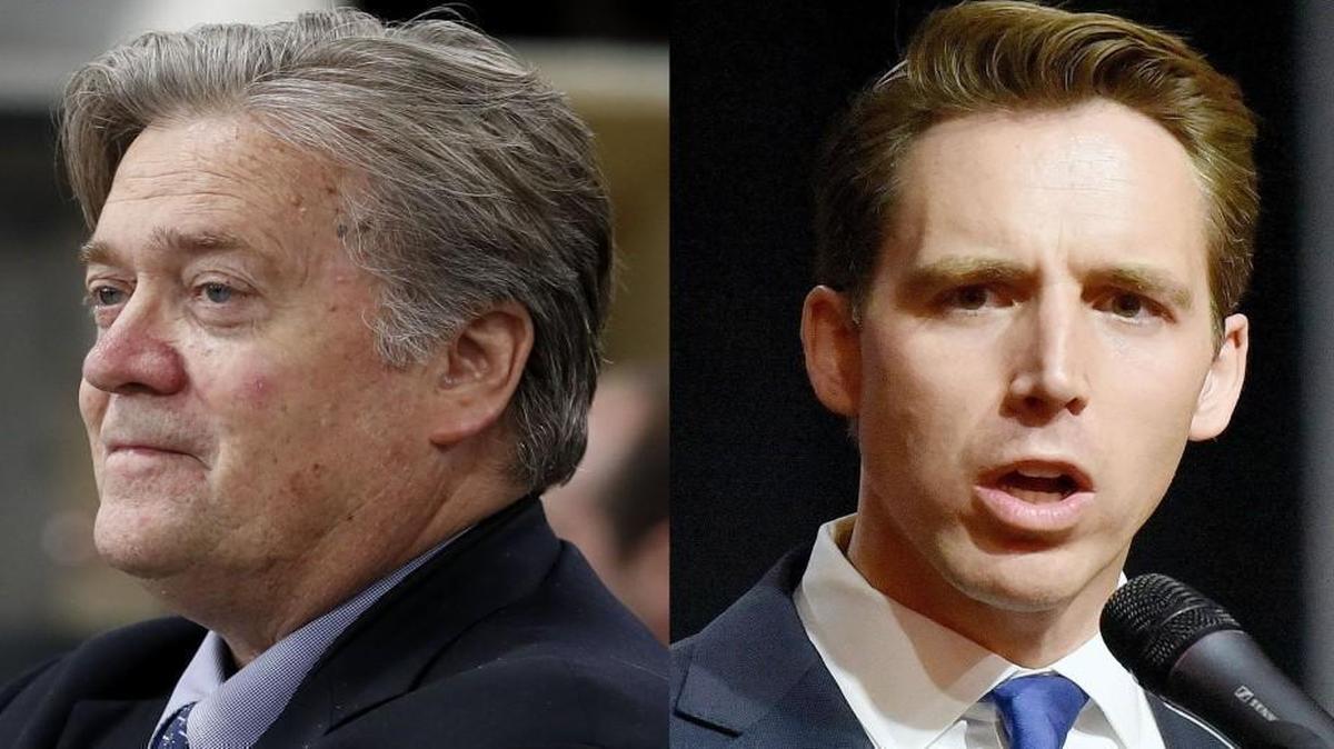 Steve Bannon and Josh Hawley