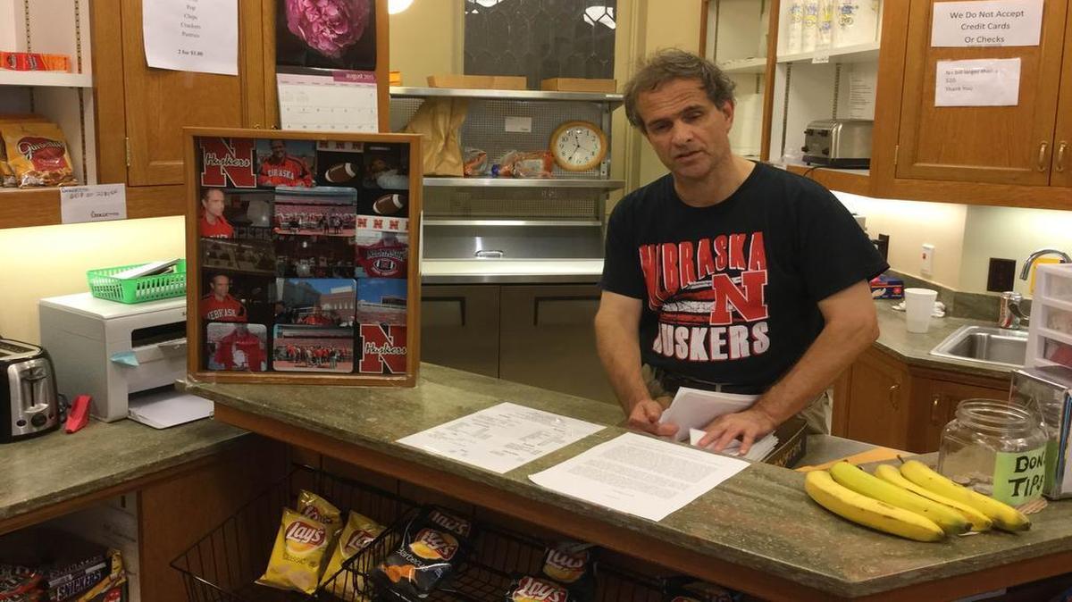 
For nearly four decades, Don Wistuba has been running a snack shop inside the Kansas Capitol in Topeka. But hit by a double-whammy, the 59-year-old, who has been blind since birth, says he can’t keep the shop open. “Now lobbyists bring food,” he said. “House and Senate members can get in line and get a plate of food for free. I can’t compete.” In addition, many of the state offices that used to be in the Capitol have been moved to other buildings, greatly reducing his customer base.
