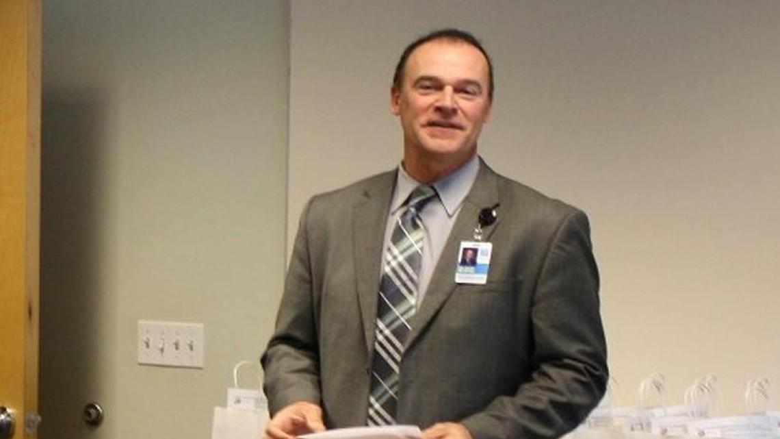 Lee’s Summit school superintendent David McGehee talks to senior citizens in 2014.