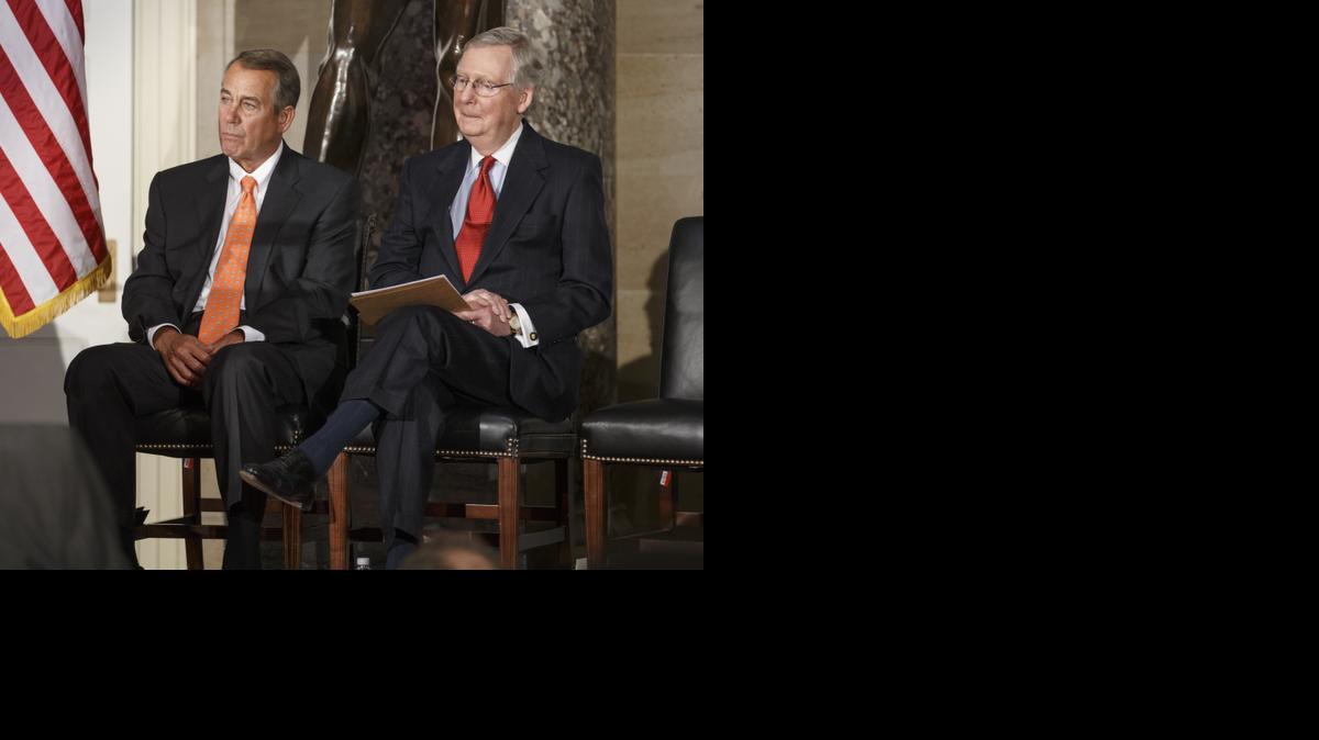 
House Speaker John Boehner of Ohio, left, and Senate Majority Leader Mitch McConnell of Kentucky
