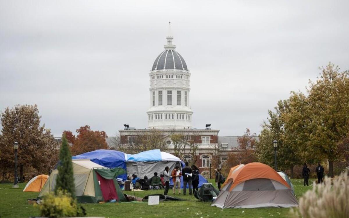 More tents were added Thursday at Traditions Plaza on the University of Missouri campus after graduate student and activist Jonathan Butler began a hunger strike on Monday.